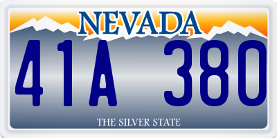 NV license plate 41A380