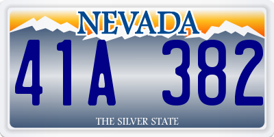 NV license plate 41A382