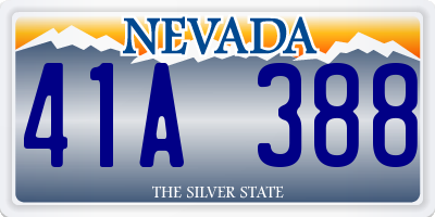 NV license plate 41A388