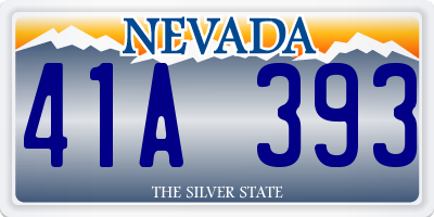 NV license plate 41A393