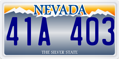 NV license plate 41A403