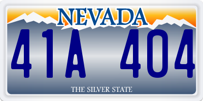NV license plate 41A404