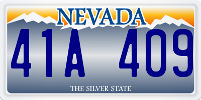 NV license plate 41A409