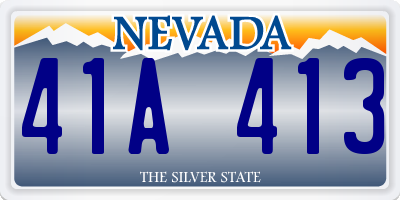 NV license plate 41A413