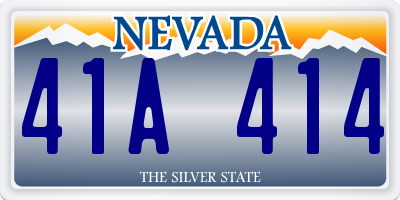 NV license plate 41A414