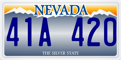 NV license plate 41A420