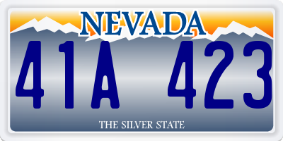 NV license plate 41A423