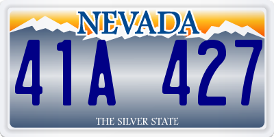 NV license plate 41A427