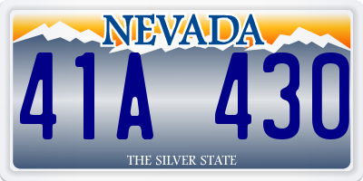 NV license plate 41A430