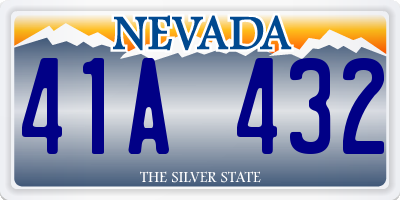 NV license plate 41A432