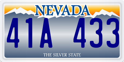 NV license plate 41A433