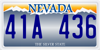 NV license plate 41A436