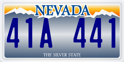 NV license plate 41A441