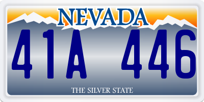 NV license plate 41A446