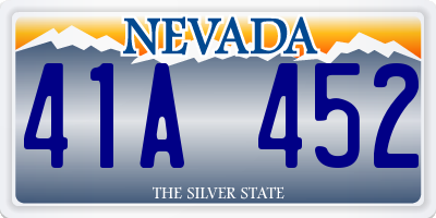 NV license plate 41A452