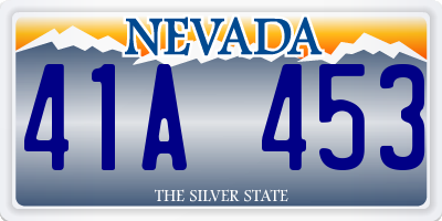 NV license plate 41A453