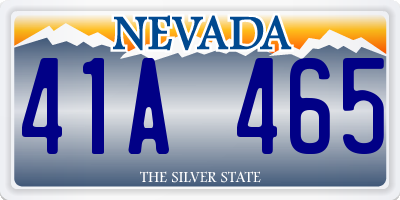 NV license plate 41A465