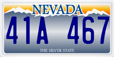 NV license plate 41A467