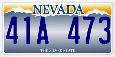 NV license plate 41A473