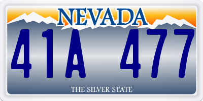 NV license plate 41A477