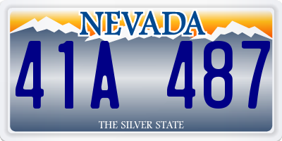 NV license plate 41A487