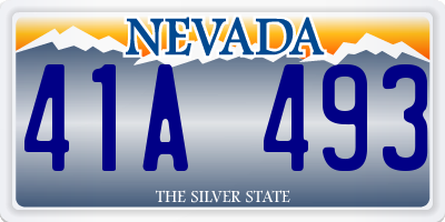 NV license plate 41A493