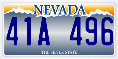 NV license plate 41A496