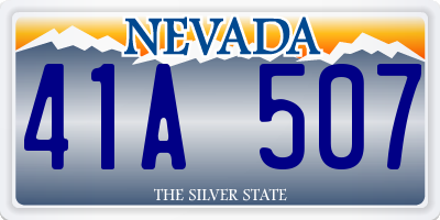 NV license plate 41A507
