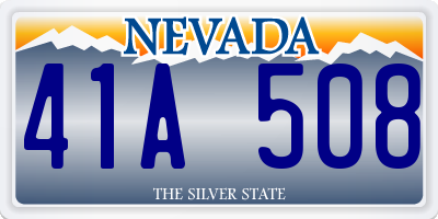 NV license plate 41A508