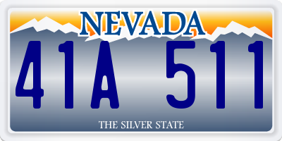 NV license plate 41A511