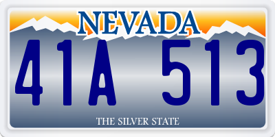 NV license plate 41A513