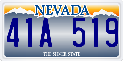 NV license plate 41A519