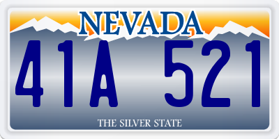 NV license plate 41A521