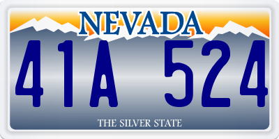 NV license plate 41A524