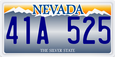 NV license plate 41A525