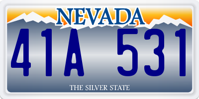 NV license plate 41A531