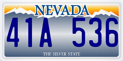 NV license plate 41A536