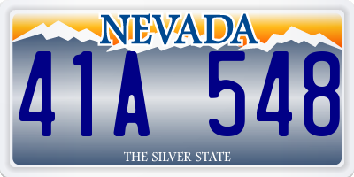 NV license plate 41A548