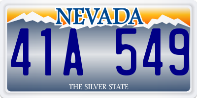 NV license plate 41A549