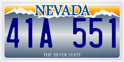 NV license plate 41A551