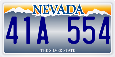 NV license plate 41A554