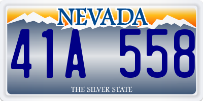 NV license plate 41A558