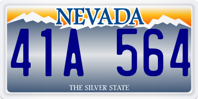 NV license plate 41A564