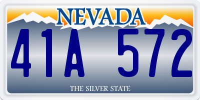 NV license plate 41A572