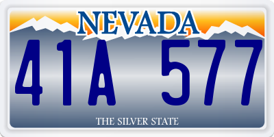 NV license plate 41A577