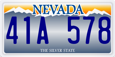 NV license plate 41A578