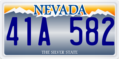 NV license plate 41A582