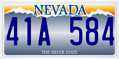 NV license plate 41A584