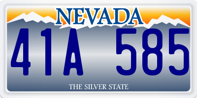 NV license plate 41A585