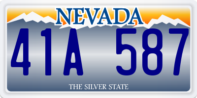 NV license plate 41A587